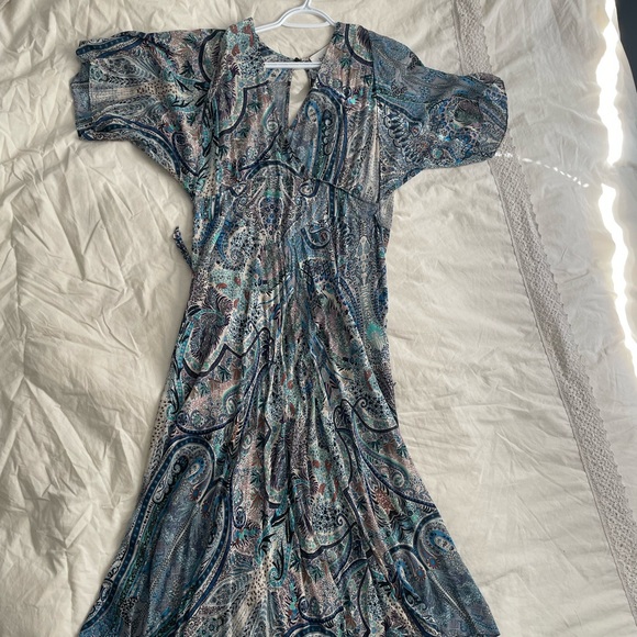 BA&SH silk paisley midi dress - Picture 3 of 4